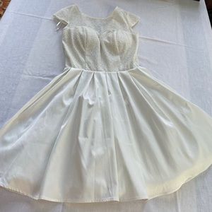Chi Chi London Lace White Dress from ModCloth